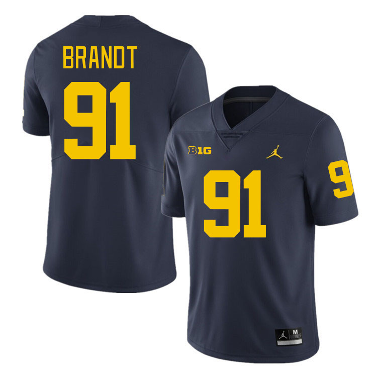 Cameron Brandt Michigan Jersey,Michigan Wolverines #91 Cameron Brandt Jersey Youth-Navy